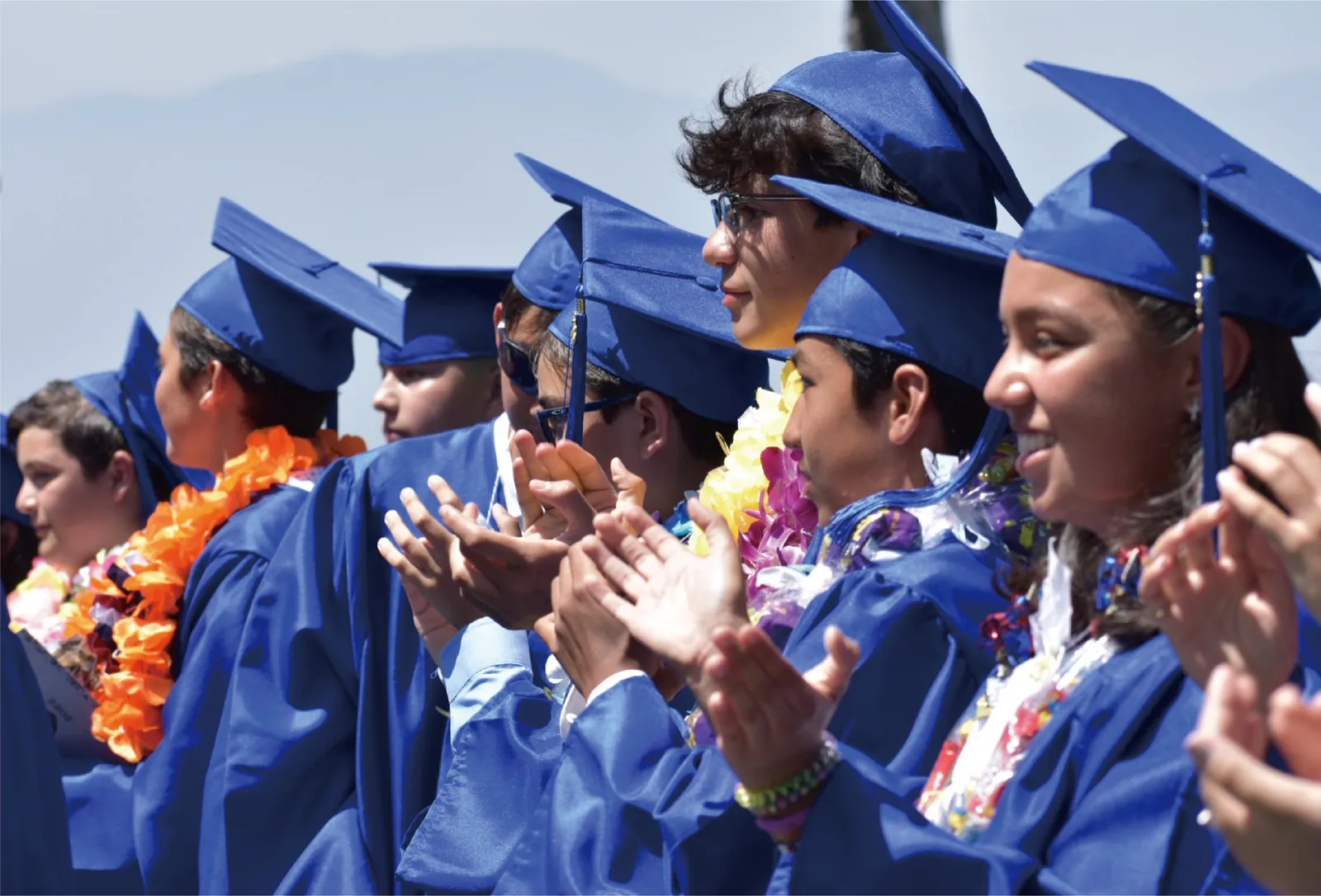 Students celebrating at graduation